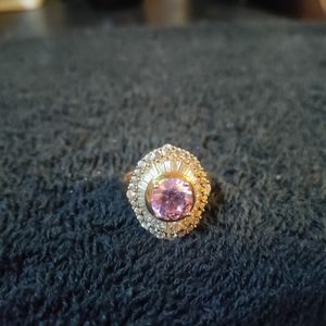 Vintage cocktail chandelier ring. Size 7.